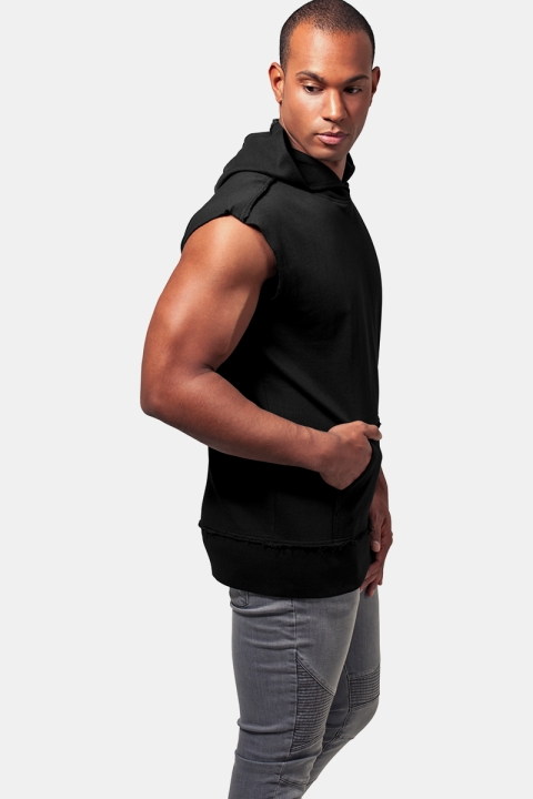 Urban Classics Open Edge Sleeveless Hoody Black