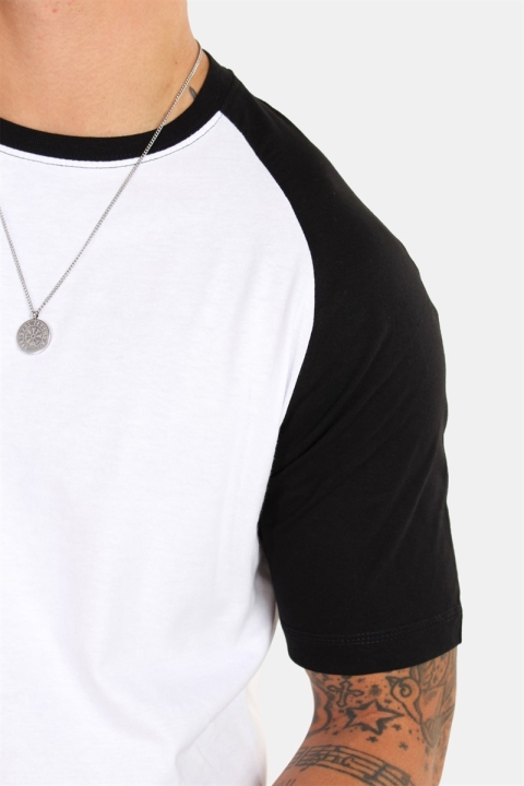 Basic Brand Raglan Tee White/Black