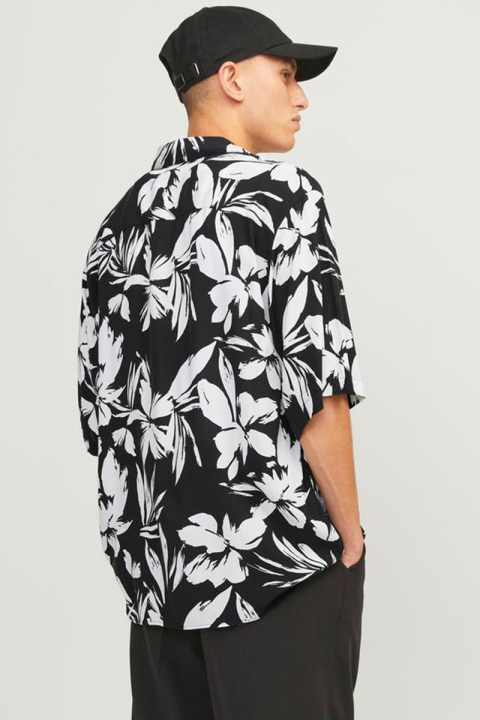 Jack & Jones Jeff AOP Resort Hemd SS Black