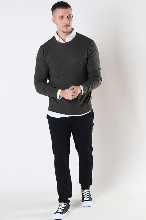 Jack & Jones EMIL KNIT CREW NECK Olive Night