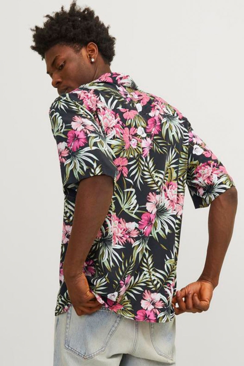 Jack & Jones Jeff AOP Resort Hemd SS Pink Nectar