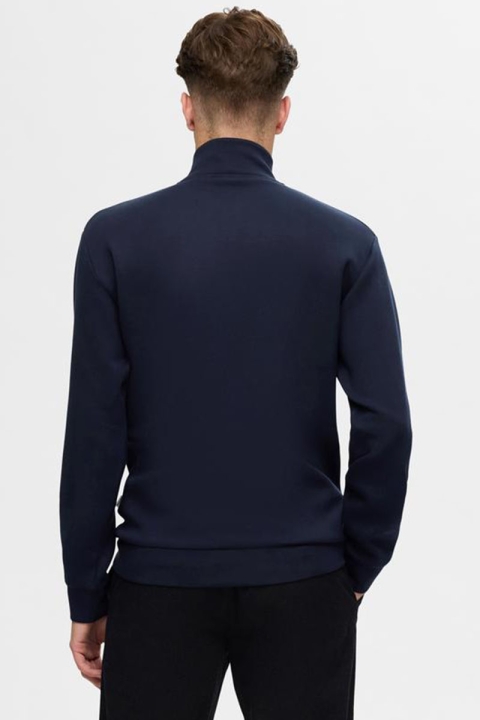 Selected Emanuel Soft Half Zip Sweat Sky Captain