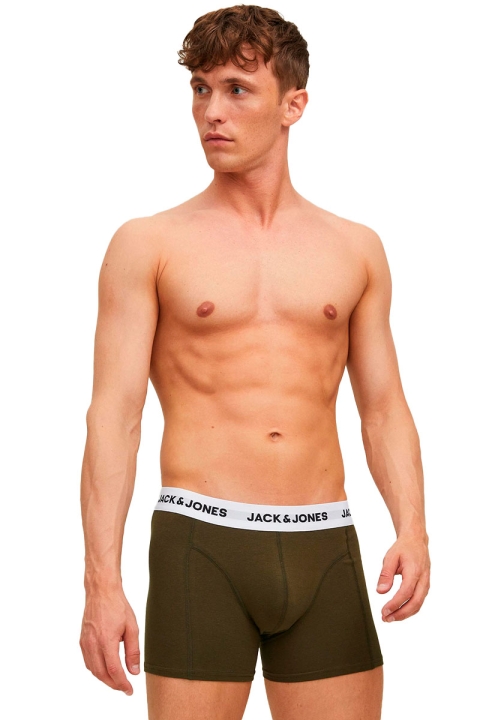 Jack & Jones JACBASIC WHITE WB TRUNKS 5 PACK NOOS Forest Night