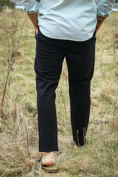 ONLY & SONS Linus Linen Crop Pants  Black