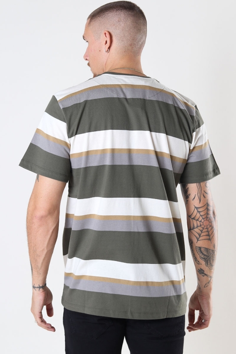 Clean Cut Copenhagen Bradley Cotton Tee Army Stripes