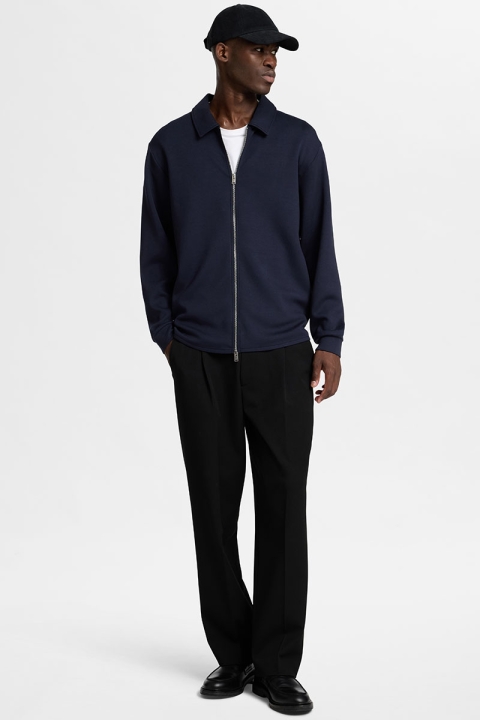 Selected Emanuel Soft Sweat Full Zip Sky Captain