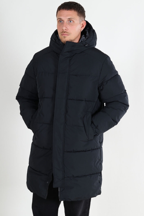 Jack & Jones Bradley Long Puffer Hood Black