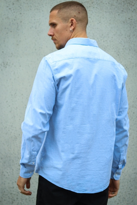 Solid Val Oxford Stretch Hemd LS Sky Blue