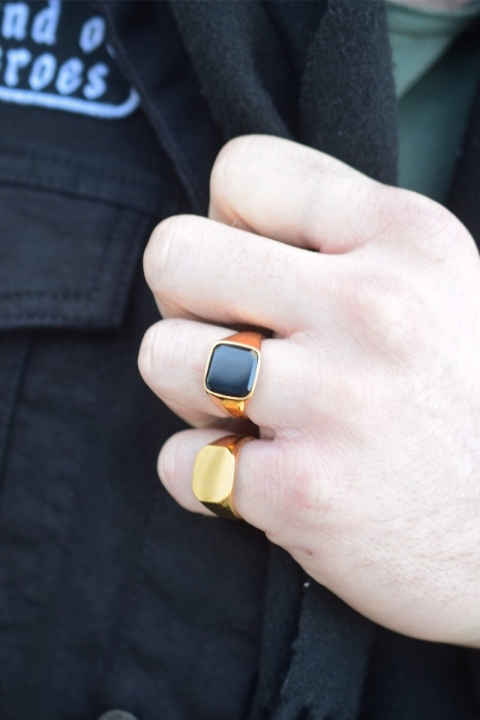 Northern Legacy Ring Onyx SignatUhre Black Gold 