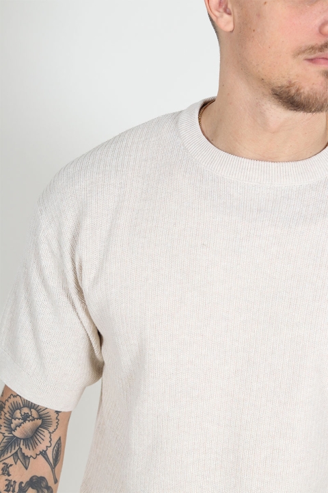 Jack & Jones Bastian Knit Polo Crew Neck Almond Milk