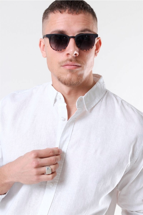 Clean Cut Copenhagen Cotton Linen Hemd White