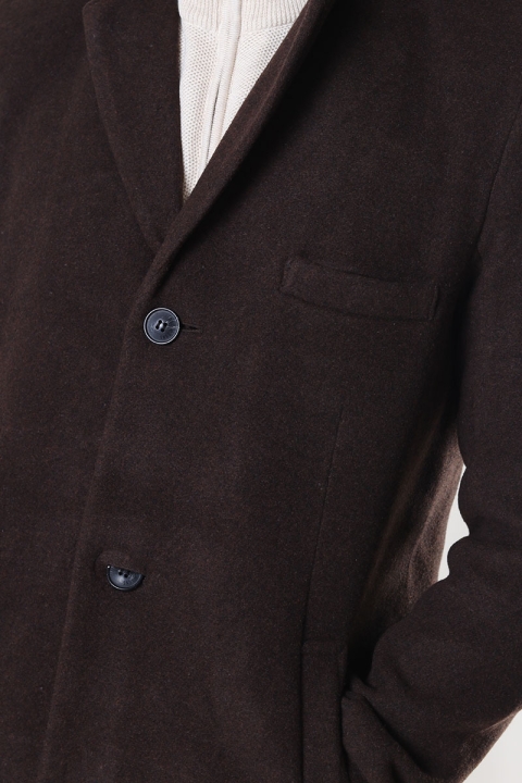 ONLY & SONS Jaylon Wool Coat Hot Fudge