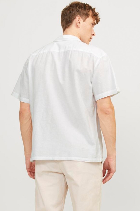 Jack & Jones Summer Resort Linen Hemd SS White