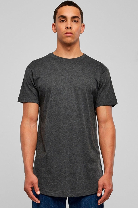 URBAN CLASSICS Shaped Long Tee Charcoal