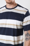 Clean Cut Copenhagen Bradley Cotton Tee Dark Navy Stripes