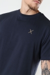 Clean Cut Copenhagen Cross Logo Organic Tee Dark Navy