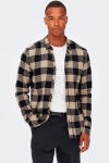 ONLY & SONS Gudmund LS Checked Hemd Dark Navy