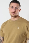 Clean Cut Copenhagen Cross Logo Organic Tee Dark Khaki