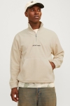 Jack & Jones Vesterbro Fleece Half Zip Oatmeal