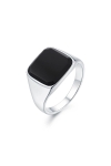 Northern Legacy Black Onyx SignatUhre Ring Silver