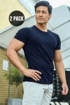 Muscle Fit T-Hemd 2-Pack Blue Navy