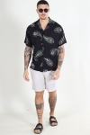 Jack & Jones Jeff Abstract Print Resort Hemd SS Black