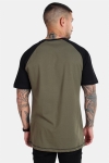 Basic Brand Raglan T-Hemd New Army/Black