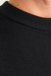 Jack & Jones Milano Stitch Knit Crew Neck Black Beauty