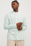 Jack & Jones Summer Band Linen Hemd LS Soothing Sea