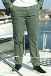 Selected SLIM OASIS LINEN PANTS Light Green Melange