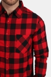 URBAN CLASSICS Checked Flanell Hemd Red/Black