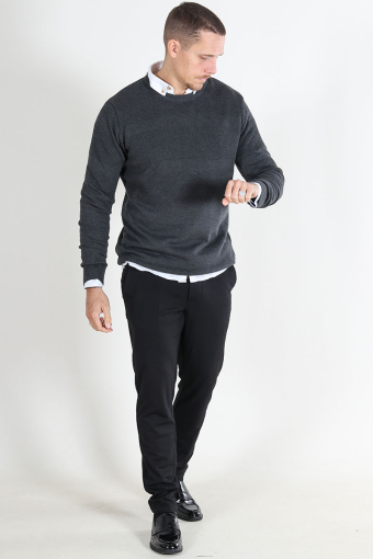 Hannes Cotton knit Charcoal Mix