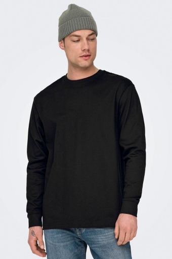 Fred Oversize LS Tee Black