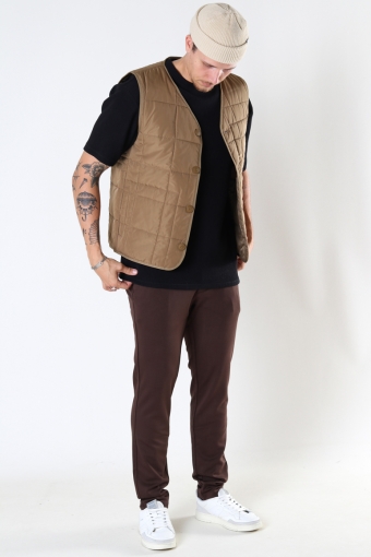 JPRBLAROCCO QUILTED GILET Dark Coat Khaki