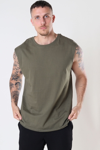 Open Edge Sleeveless Tee Olive