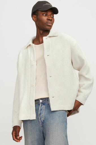 Greenpoint Jacquard Overshirt  Antique White