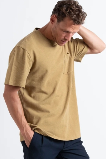 Calton Structured Tee Dark Khaki