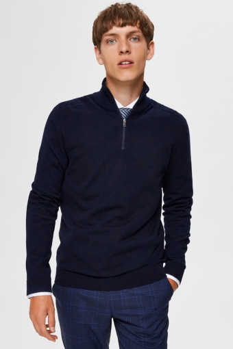 BERG HALF ZIP CARDIGAN Navy Blazer Melange