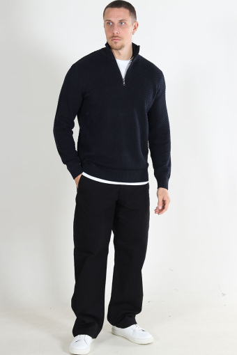 Mace Regular Half Zip Knit Navy Blazer