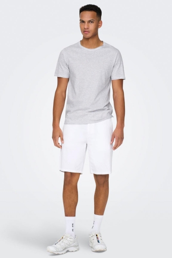 Mark Cotton Linen Shorts White