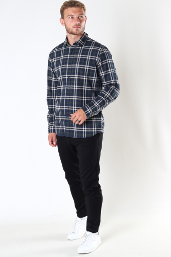 SLHSLIMTRENT Hemd LS CHECK W Dark Navy Checks