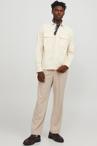 Venice Linen Overshirt LS Ecru