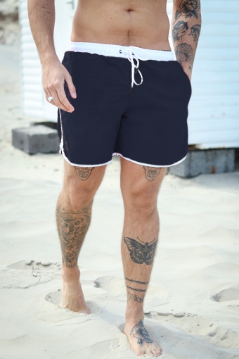 Retro Badehose Navy/white