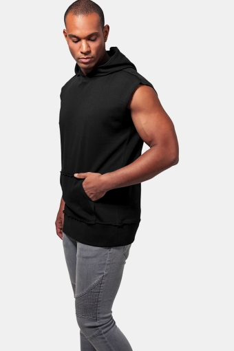 Open Edge Sleeveless Hoody Black