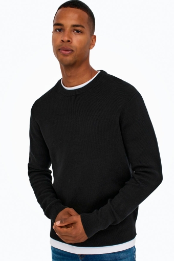 PHIL STRUC CREW KNIT Black