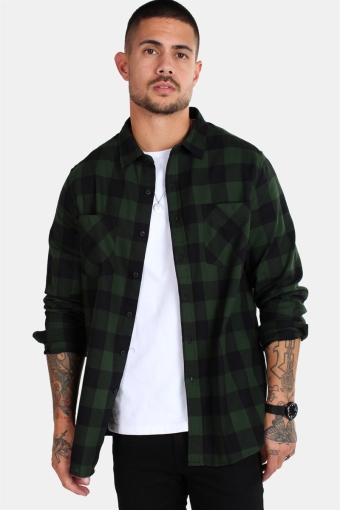 Checked Flanell Hemd Black/Forest