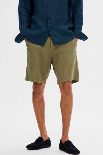 Regular Brody Linen Shorts Burnt Olive