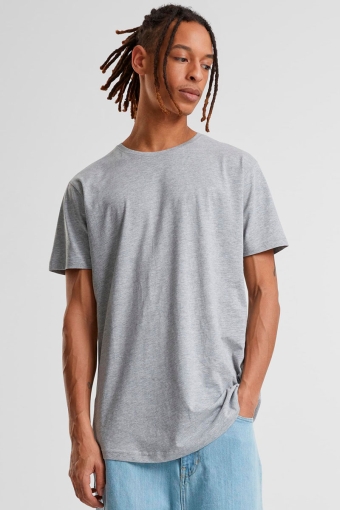 Shaped Long Tee Grey