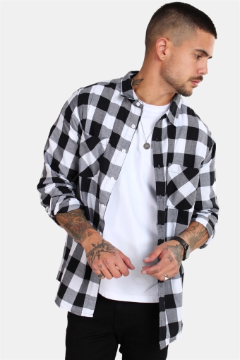 Checked Flanell Hemd Black/White