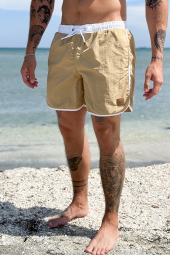 Retro Badehose White/Beige